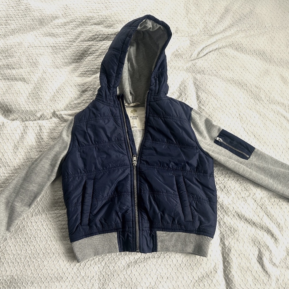 Boy’s Tucker + Tate Navy / Grey Zip-Up Jacket Hoodie